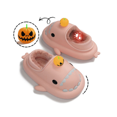 Sharkicks Basic - Winter Pumpkin Heel-covered Shark Slippers