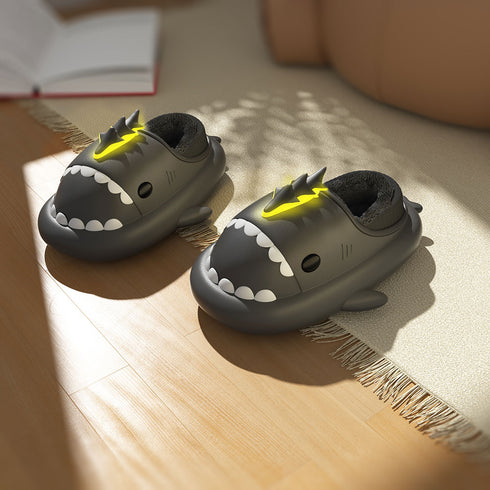 Sharkicks Basic - Winter Lightning Dragon Heel-covered Shark Slippers