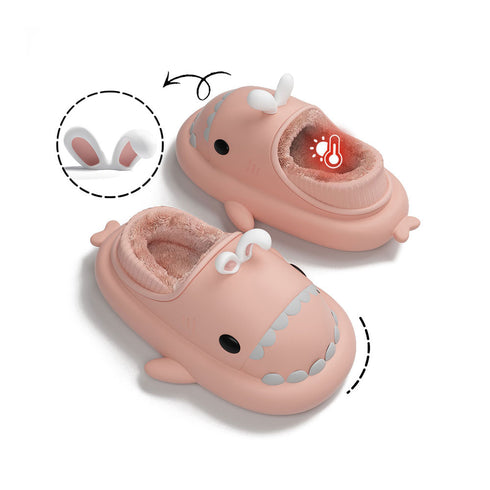 Sharkicks Basic - Invierno, Pantuflas de Tiburón Conejo, Talón Cubierto