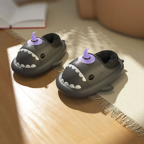 Sharkicks Basic - Winter Witch Hat Heel-covered Shark Slippers
