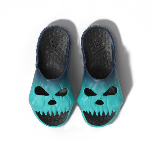 Skull Slides - Turquoise Gradient