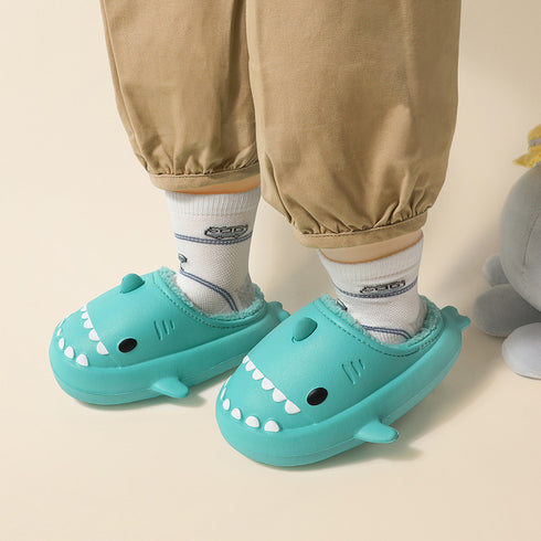 Sharkicks Basic - Invierno, Pantuflas de Tiburón Niños, Tacón Abierto