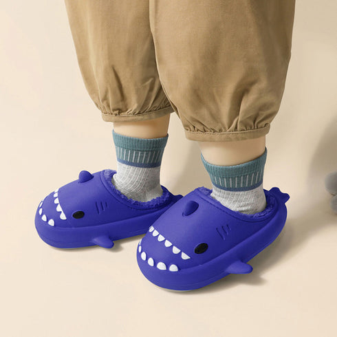 Sharkicks Basic - Invierno, Pantuflas de Tiburón Niños, Tacón Abierto