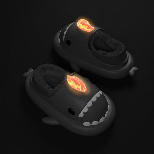 Sharkicks Basic - Inverno, Ciabatte Squalo Kaiju di Fuoco, Tacco Coperto