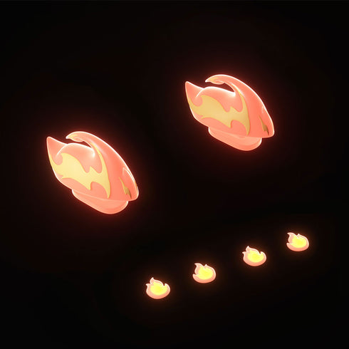 Sharkicks Pro 火焰怪獸鰭和眼睛配件