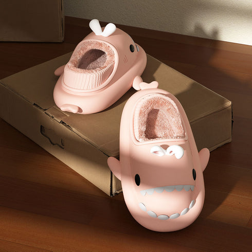 Sharkicks Basic - Invierno, Pantuflas de Tiburón Conejo, Talón Cubierto