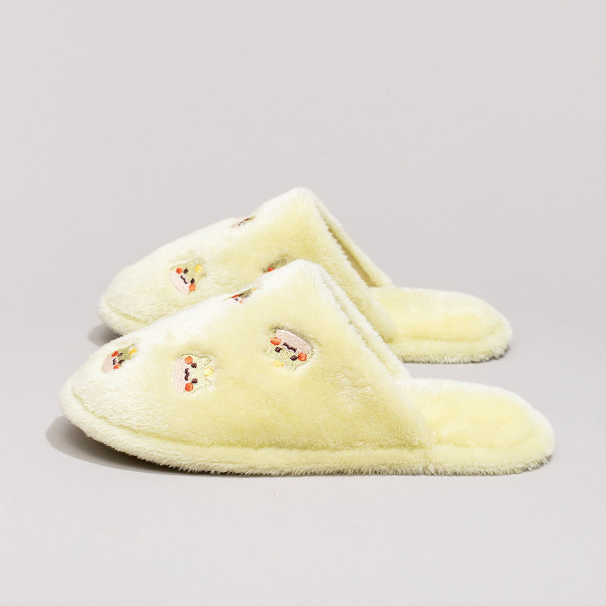 Cozy Cartoon Embroidered Plush Slippers for Winter Home Wear – Hello ...
