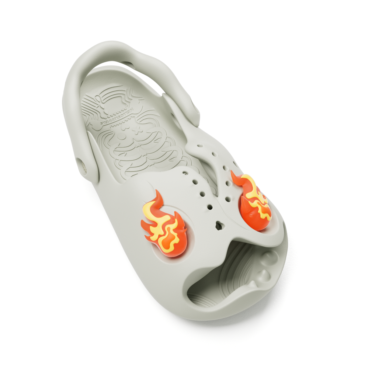 Flame Skull Mr Skully Slide | HelloSlippers™ – Hello Slippers