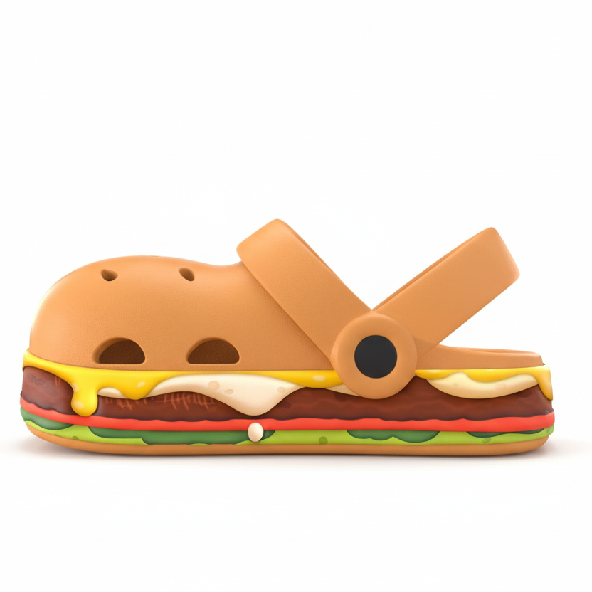 Burger Clogs: รองเท้าแตะดีไซน์สนุกและได้แรงบันดาลใจจากความอร่อย เพื่อ ...