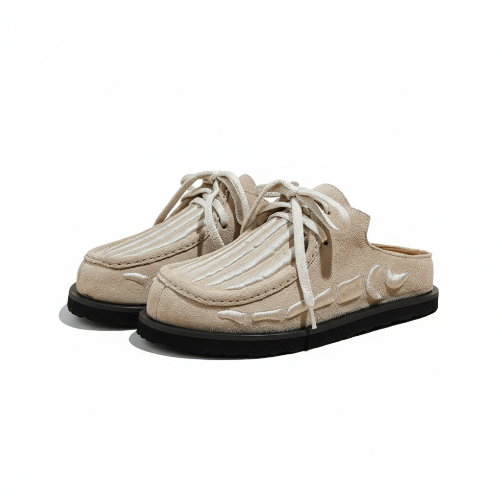 Bone Clogs – รองเท้าแตะสไตล์สตรีทปักลายกรงเล็บ – Hello Slippers